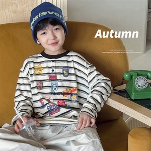 長袖tシャツ ヘンリーネック 子供服 男の子 90-160㎝ 韓国風 おしゃれ かわいい カジュアル 幼稚園 小学生 中学生 26LT1137