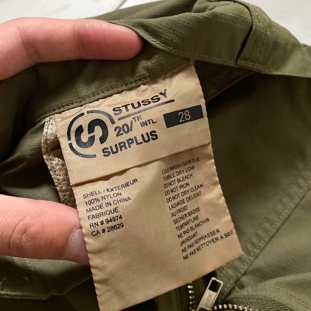 00s stussy × surplus nylon rip stop shorts | protocol