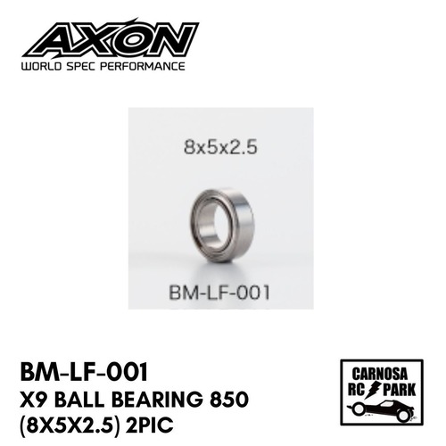 【AXON アクソン】X9 BALL BEARING 850 (8x5x2.5) 2pic [BM-LF-001]