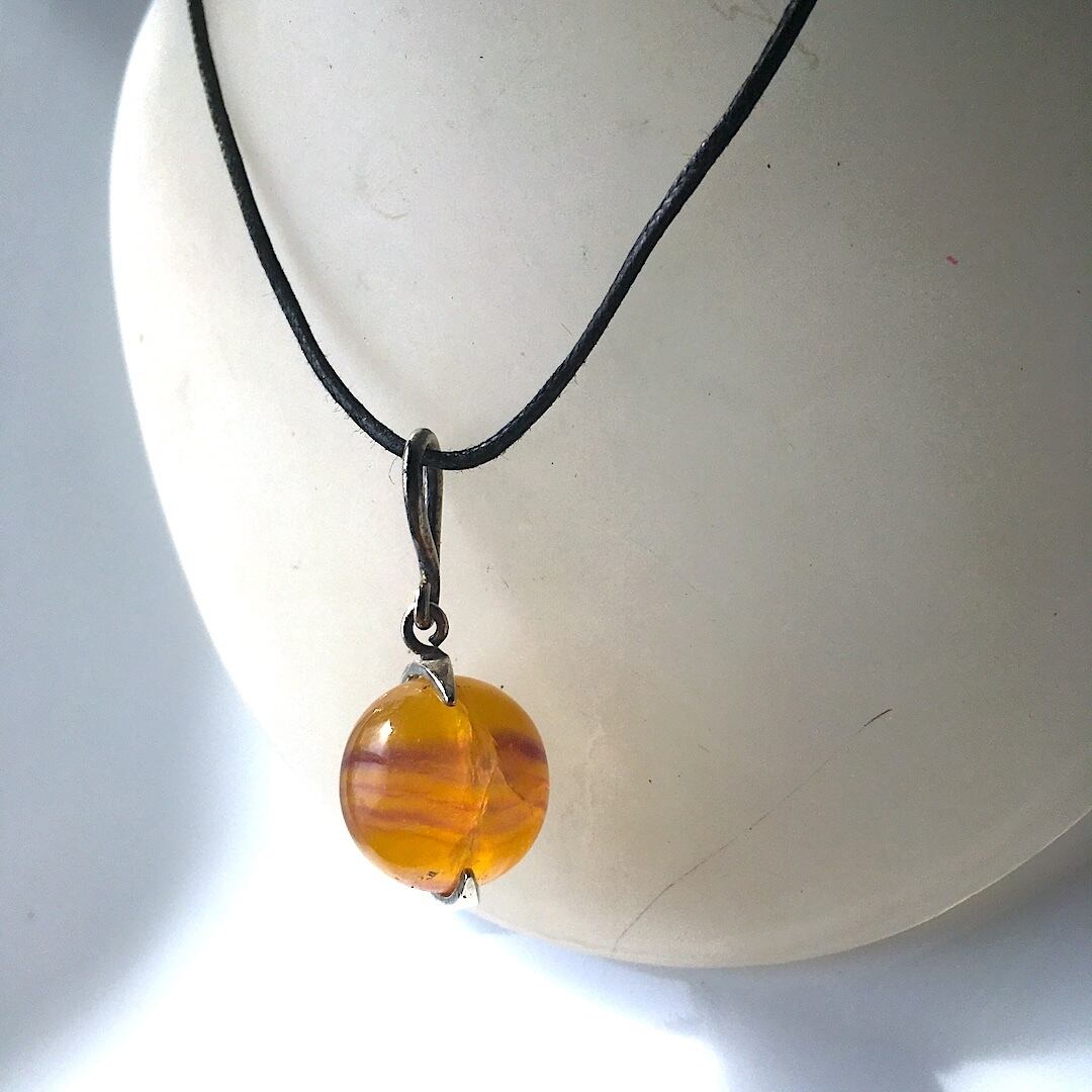 【一点物】✦SV925✦⋆.·Jupiter&CresecentMoon✦フローライトころころボールネックレス·.⋆✦
