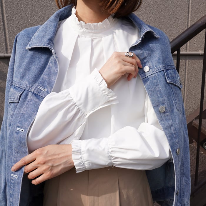 (Z27)2WAYプチフリルブラウス