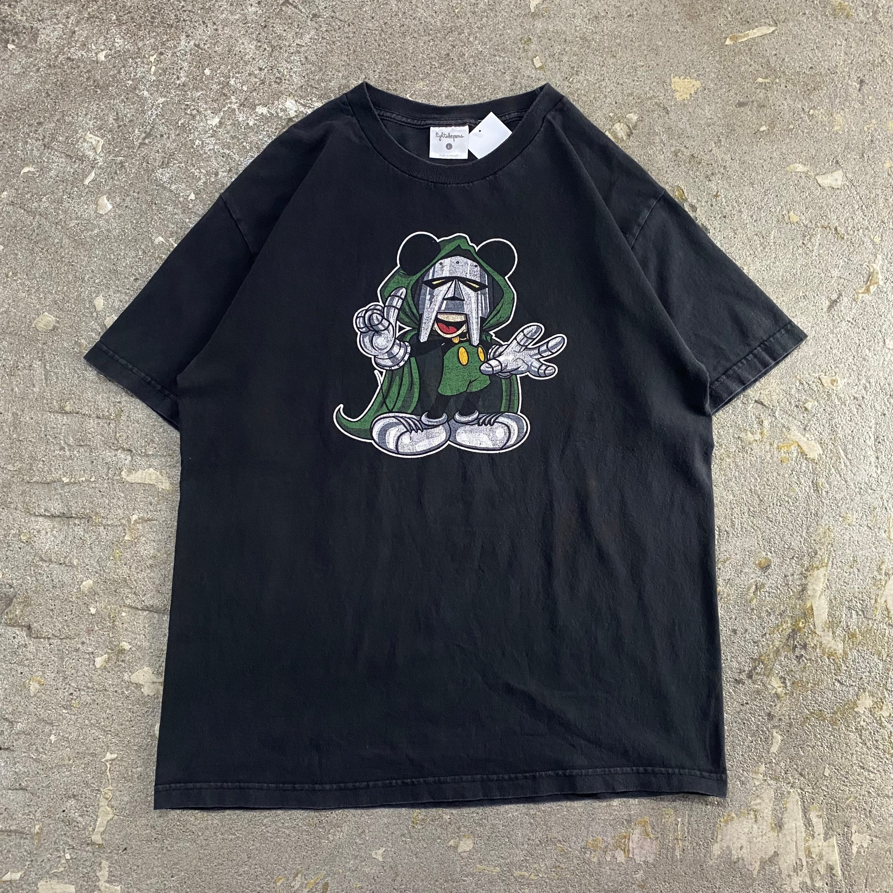 00s Mickey Mouse "DrDOOM (MF DOOM?)" parody T-shirt【仙台店】
