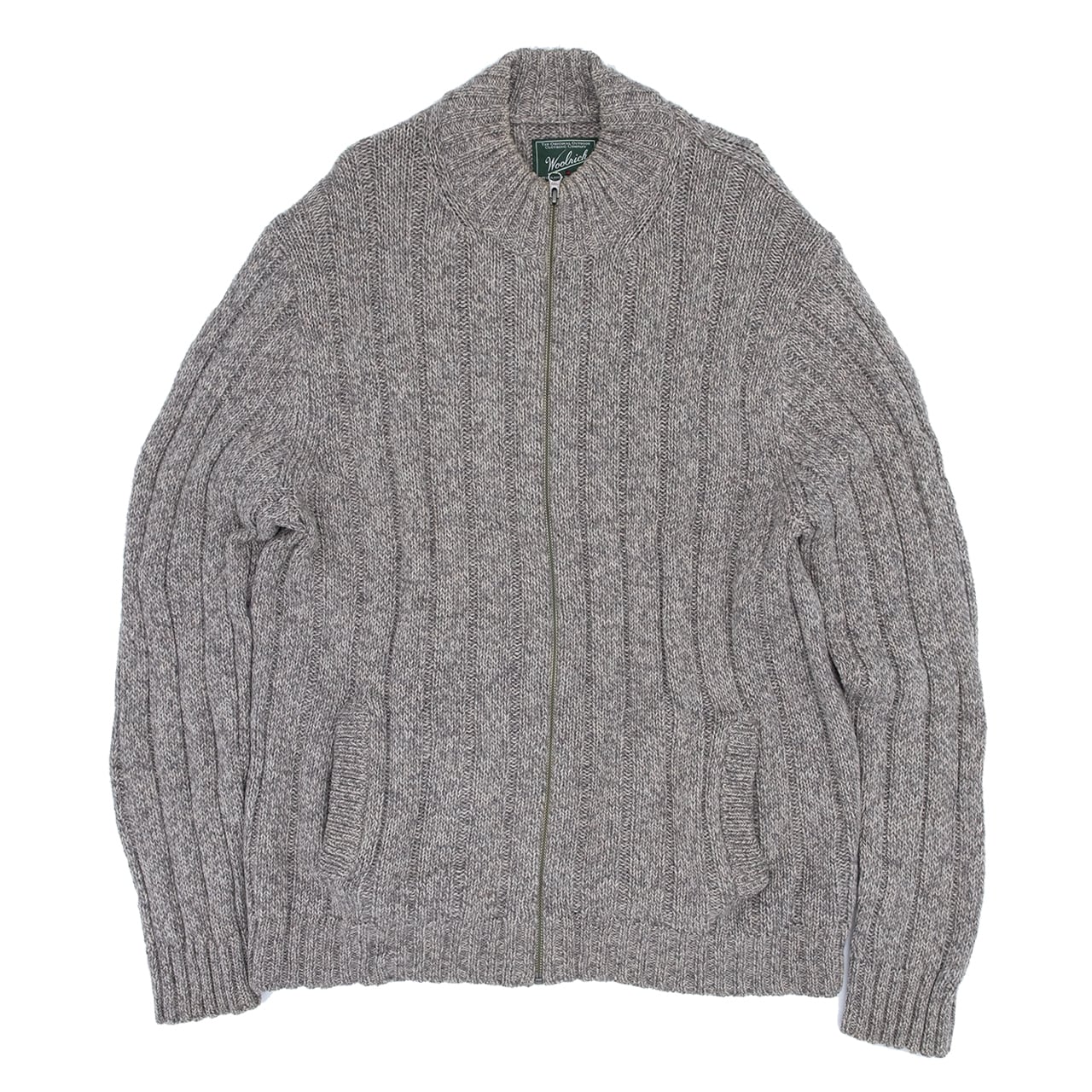USED】90s WOOLRICH Full Zip Knit Sweater ウールリッチ フルジップ
