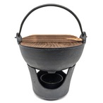 南部鉄器・ミニ鉄鍋・卓上コンロセット・No.240624-12・梱包サイズ60