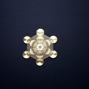 神聖幾何学 Metatron cube メタトロンキューブ　大天使メタトロン（浄化）のエナジープレート