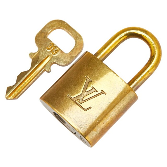 ルイ ヴィトン カデナ 南京錠 キー セット ゴールド メッキ レディース LOUIS VUITTON 【中古】