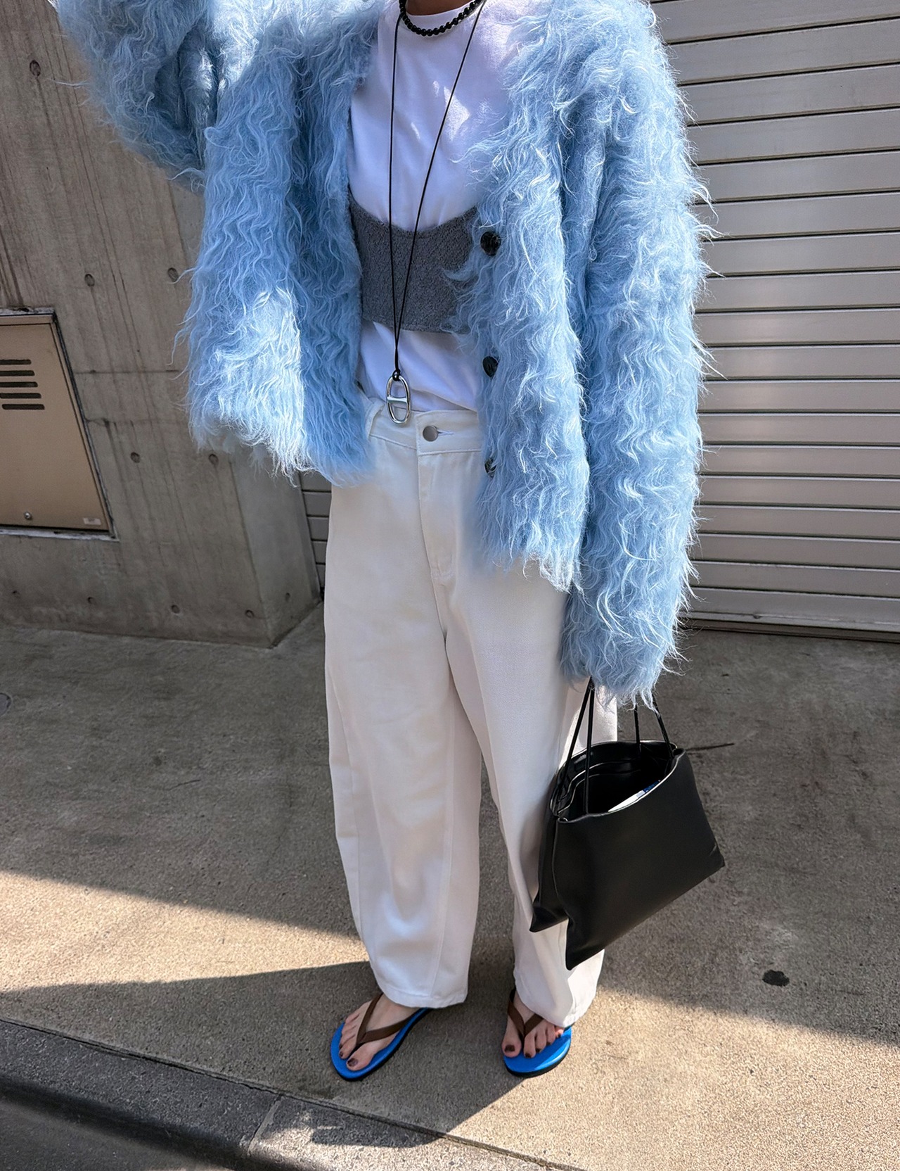 【新作5％OFF・3日間】Shaggy Volume Cardigan(Blue)_7colors