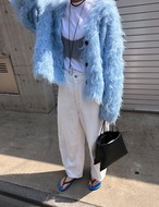 【新作5％OFF・3日間】Shaggy Volume Cardigan(Blue)_7colors