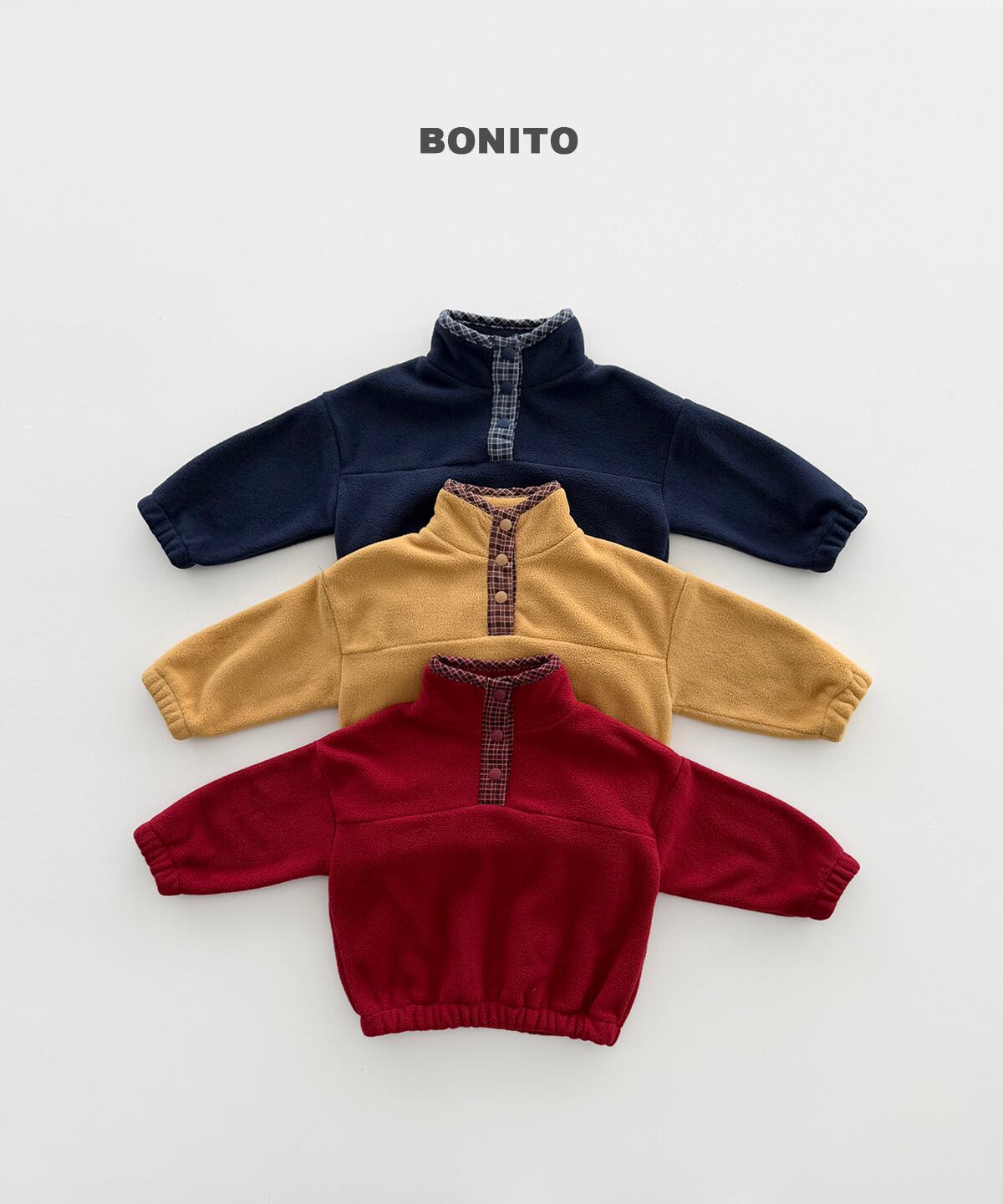 checked single-piece fleece【BONITO】※12月中旬発送予定