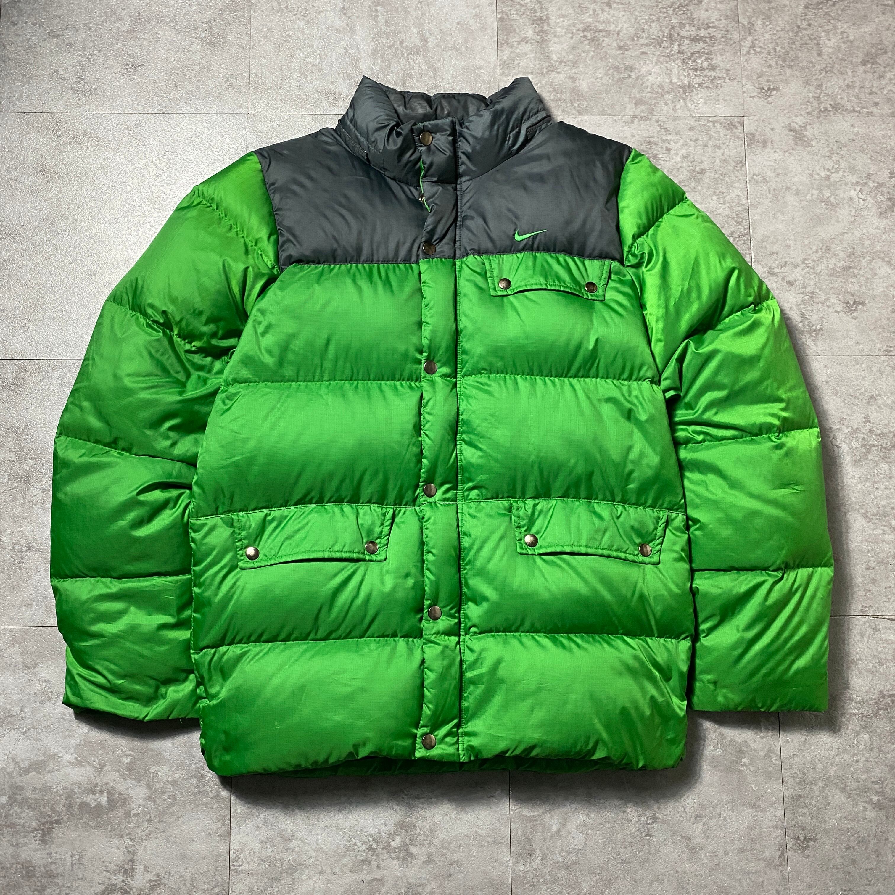 NIKE ナイキ スウォッシュ 刺繍ワンポイント グリーン バイカラー