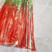 ベリーダンス 小物 ウィング  オレンジ系 レッスン 練習 煌びやか キラキラ イシスウィング 華やか ダンス用品 橙 緑 赤 小道具 スティック 舞台 イベント プリーツ 大きい グリーン系 レッド系