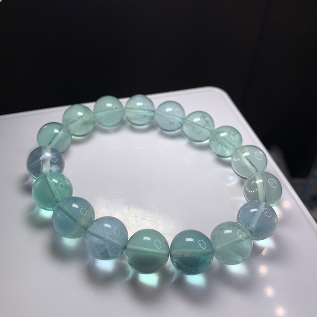 f03爽やか系✩ブルーグリーンフローライトブレスレット