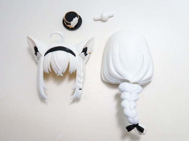 再入荷（A−ランク）【2630】 白上フブキ 洋風衣装Ver. 髪パーツ ケモ耳ポニーテール　ねんどろいど