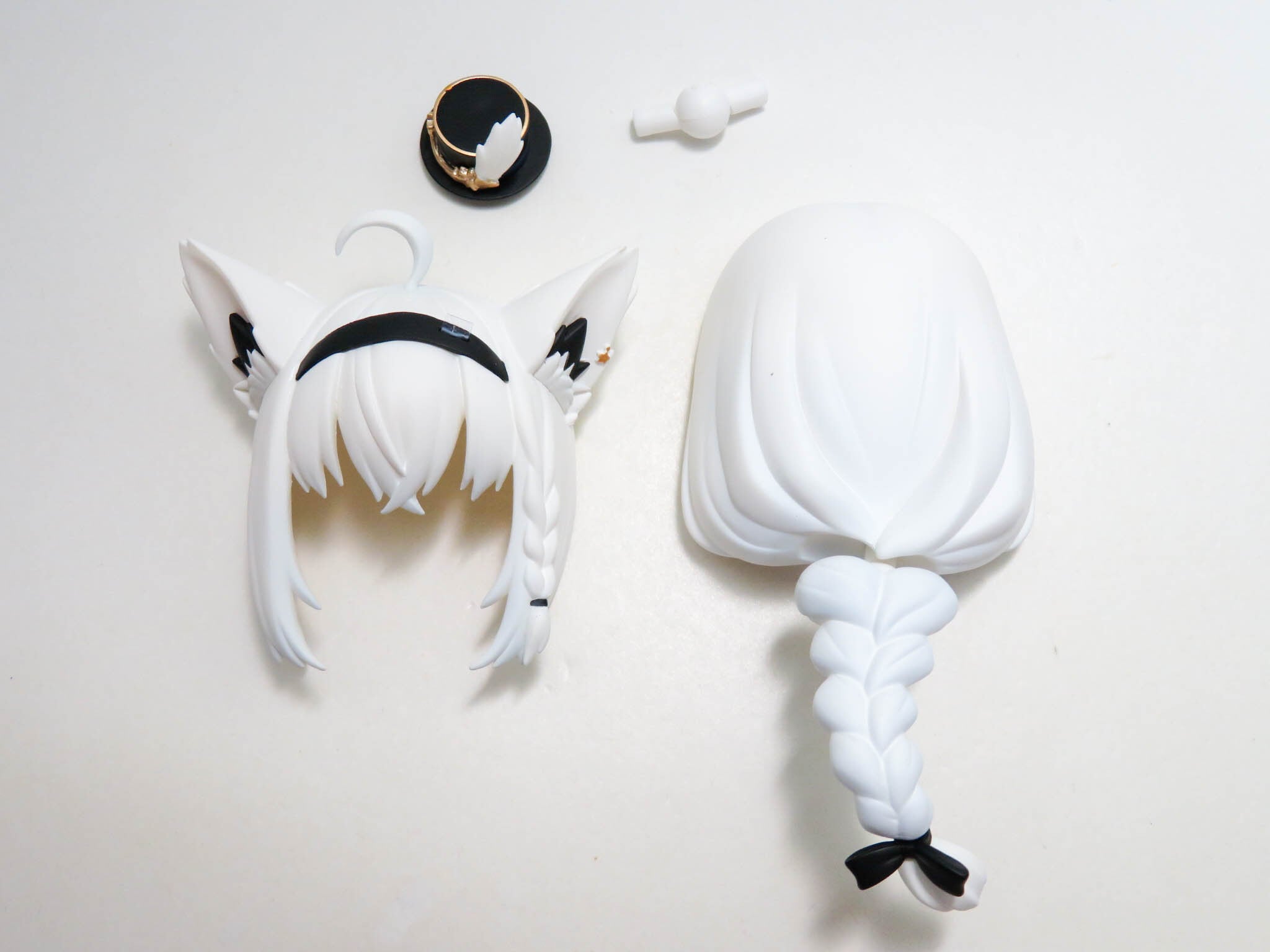 再入荷(A−ランク)【2630】 白上フブキ 洋風衣装Ver. 髪パーツ ケモ耳ポニーテール ねんどろいど