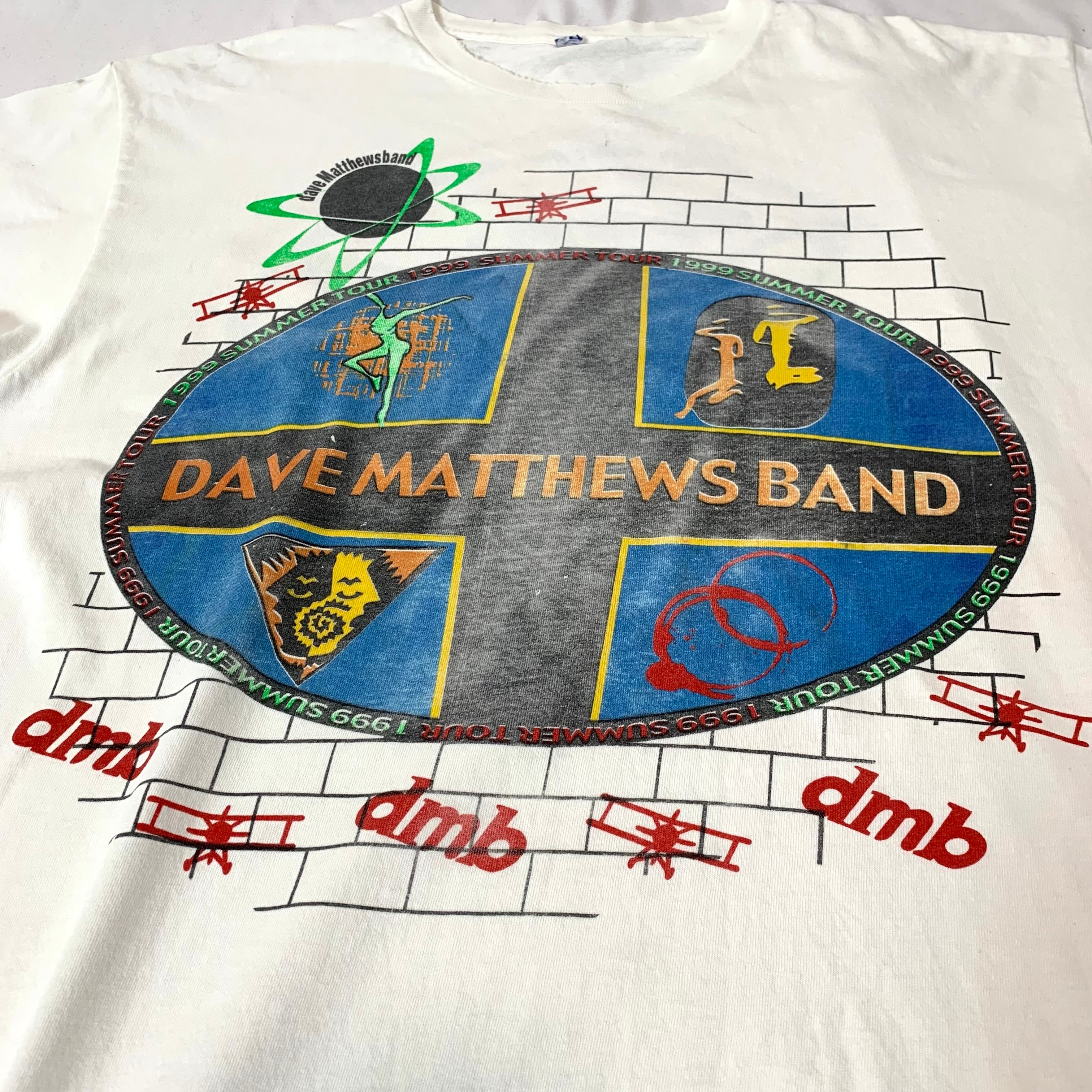 vintage 90s print T-shirt BAND T-shirt TOUR T-shirt DAVE MATTHEWS ...