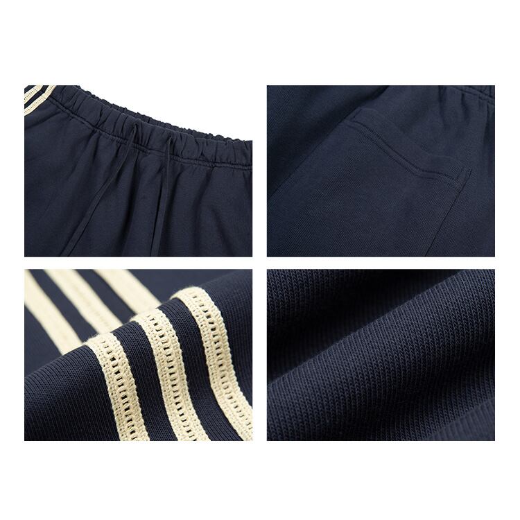 ★SIDE CONTRAST STITCHING LOOSE STRAIGHT SPORT PANTS　　　A0525