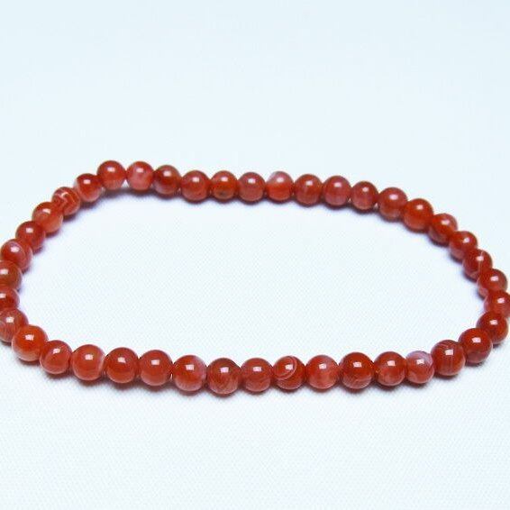 ナンホーンアゲート ブレスレット 5mm アゲート ブレス 一点物 メール便可 [M便 1/10] 111-47457
