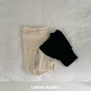 【urbanrabbit】ニットスカートブーツカットパンツ ブラック 90~130cm 240832