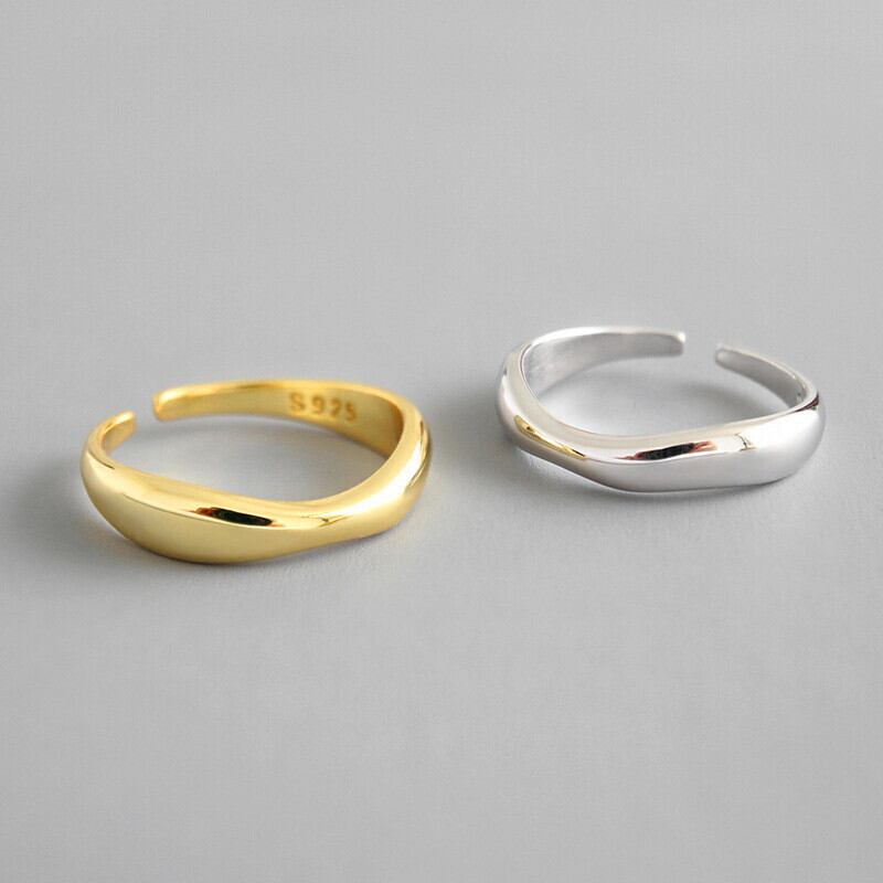 S925波リング 指輪 ring