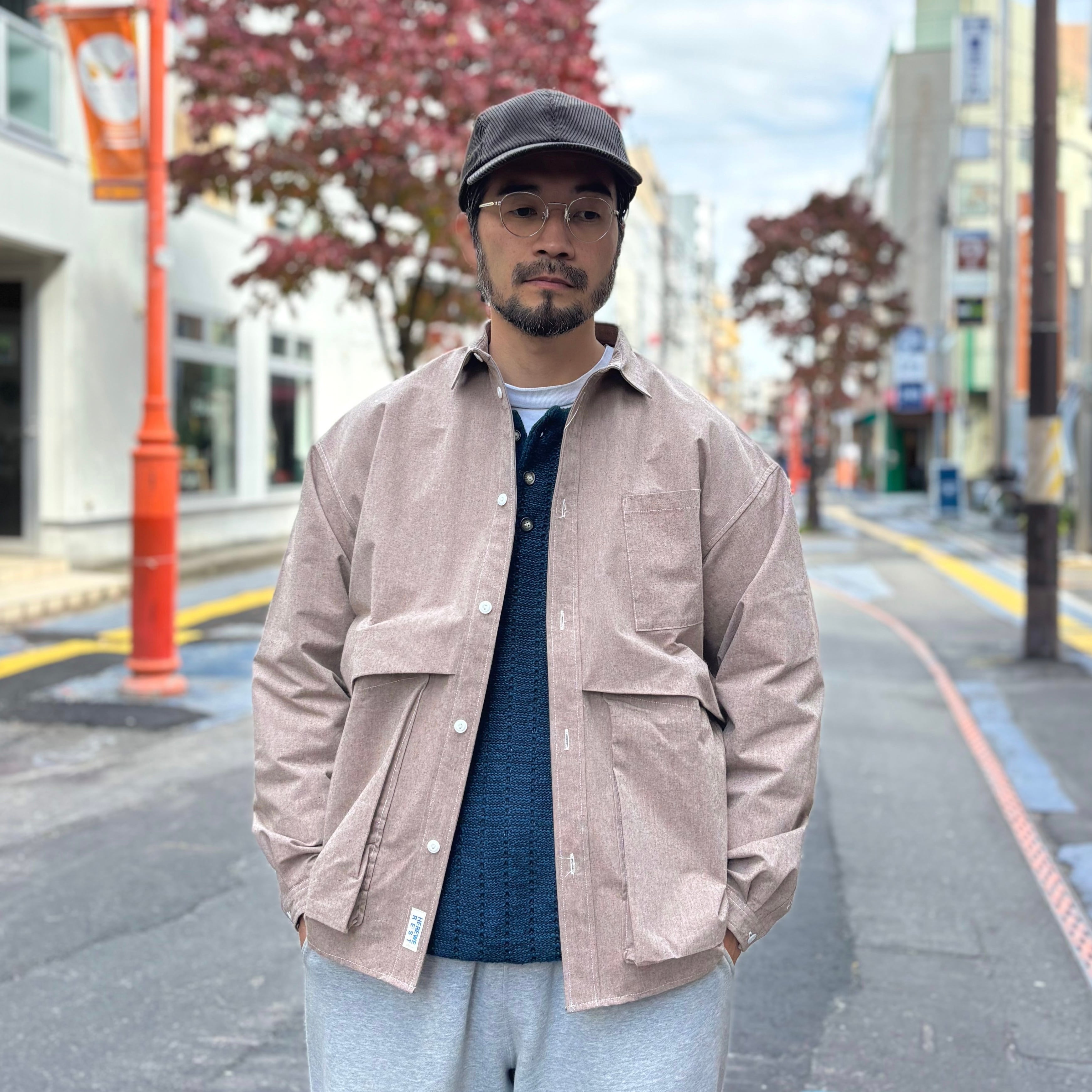 NOROLL HWR WOOL WEATHER SHIRT - BEIGE / ノーロール ウール ウェザー