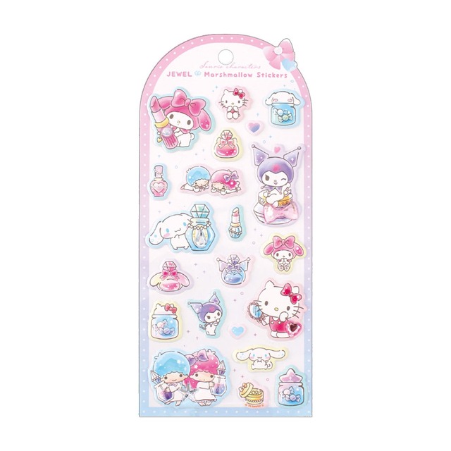 【ロット販売】【10入】サンリオジュエルマシュマロステッカーズ コスメ/集合(6019044)