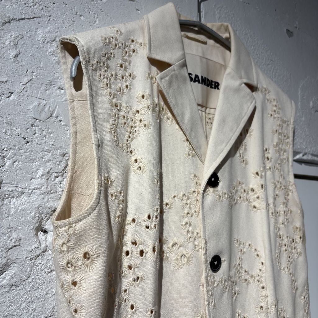 JIL SANDER ジルサンダー 19AW Cutwork Sleeveless Jacket