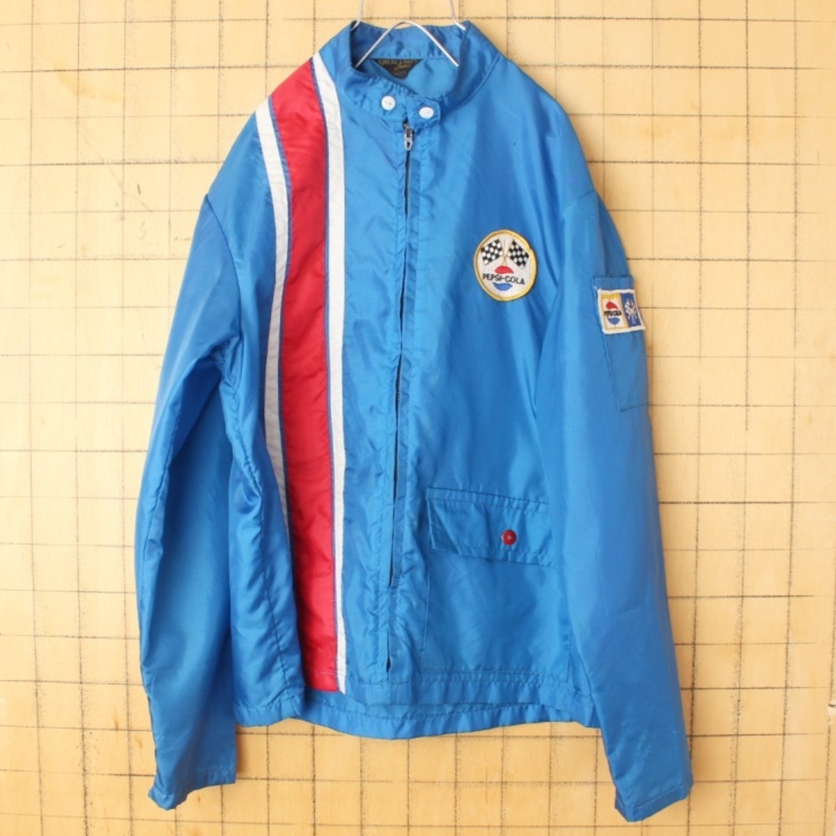 60s 70s USA製 PEPSI COLA ペプシ GREAT LAKES JACKET ナイロン 