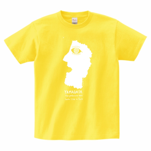 Yamagata the Face-山形県の顔Tシャヅ（黄）