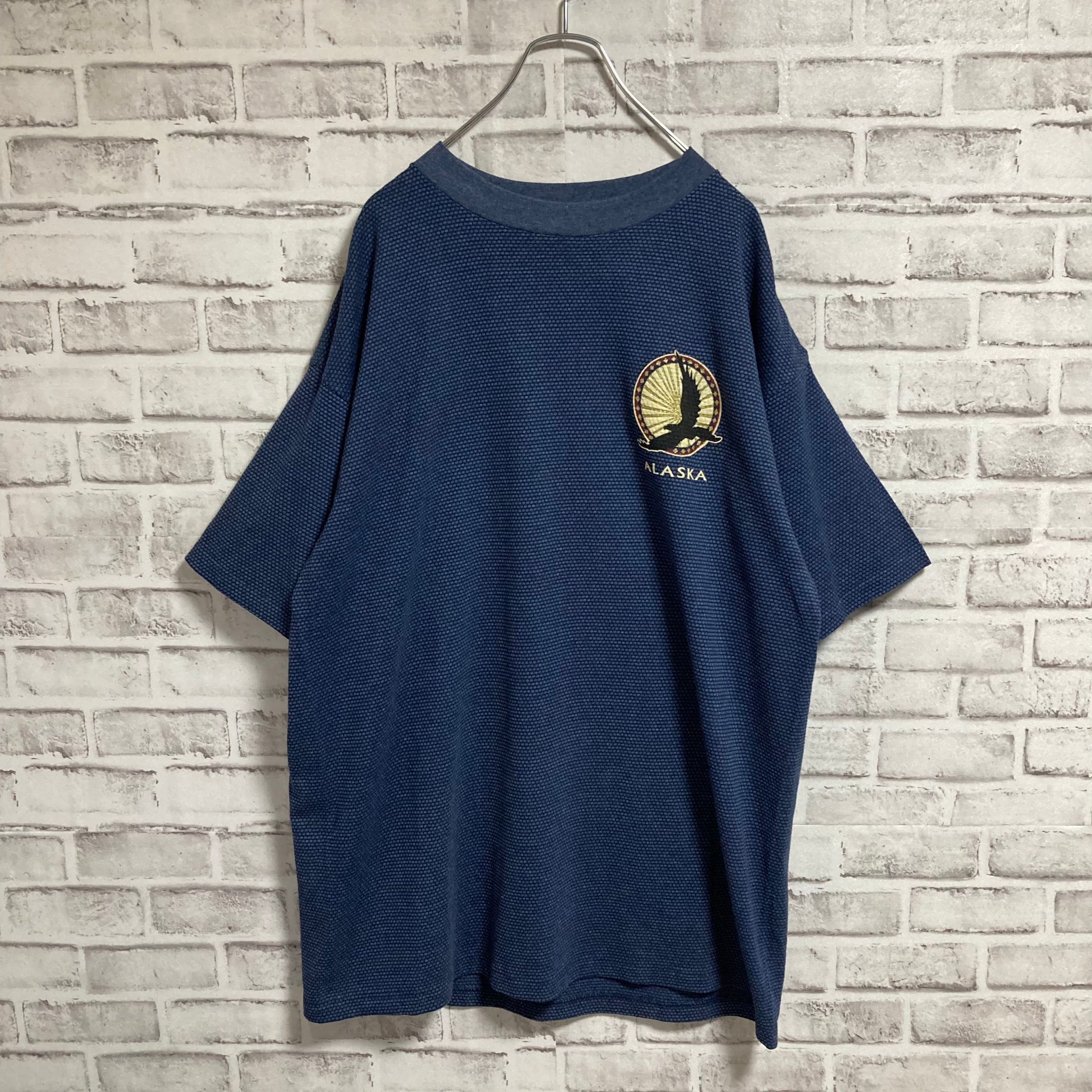 【H.L.MILLER GOLD】S/S Waffle Tee XL Made in USA 90s vintage “ALASKA” ビンテージ  Tシャツ ワッフル生地 シングルステッチ アメリカ USA 古着