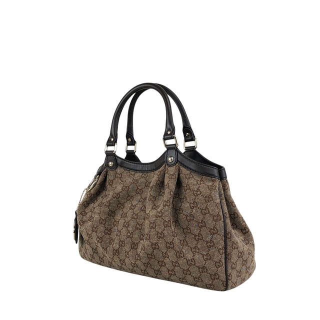 GUCCI グッチ GGキャンバス トートバッグ ブラウン スーキー ネップ ジャガード vintage ヴィンテージ オールド cyznyp