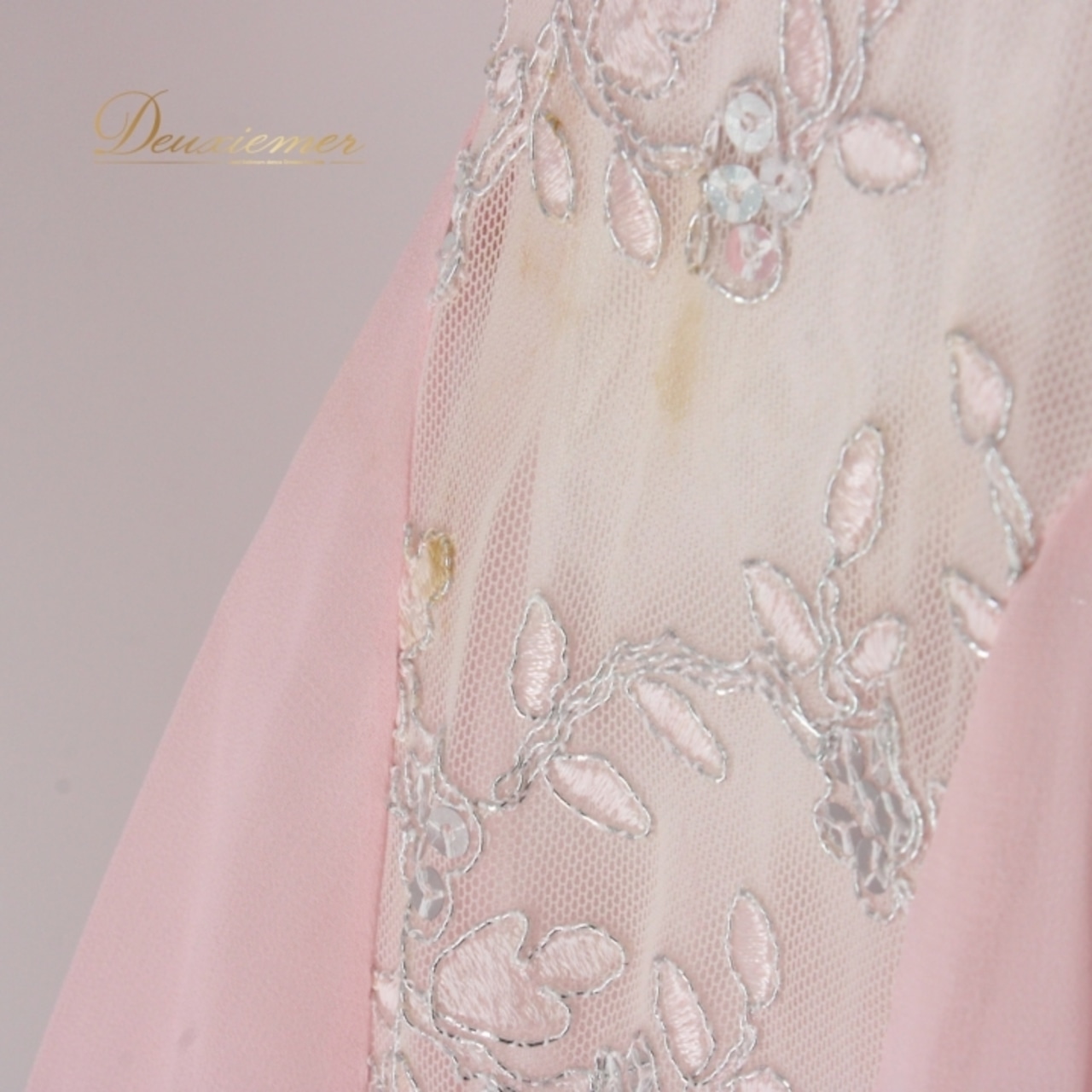 社交ダンス 衣装 スタンダード ドレス ワンピース パーティドレス prima boutique プリマブティック フロート スパンコール レース 長袖 ピンク系 華やか 上品 ふんわり シルエット 軽やか 花模様 ポリエステル Mサイズ おしゃれ フェスティバル カラオケ 結婚式 発表会 ダンス用品 エレガント レディース