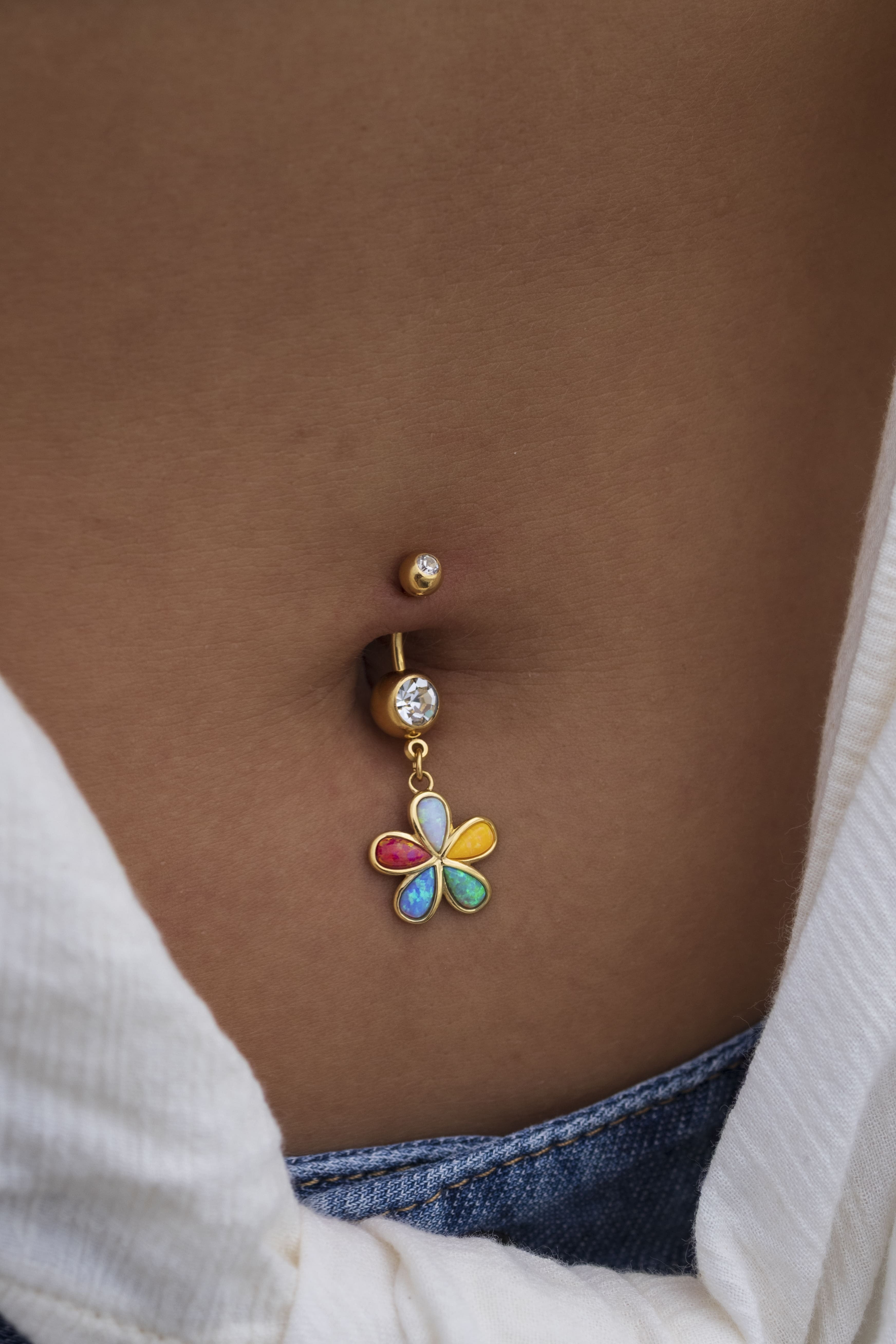 へそピアス】Plumeria opal /ボディピアス | IRIEBEACH