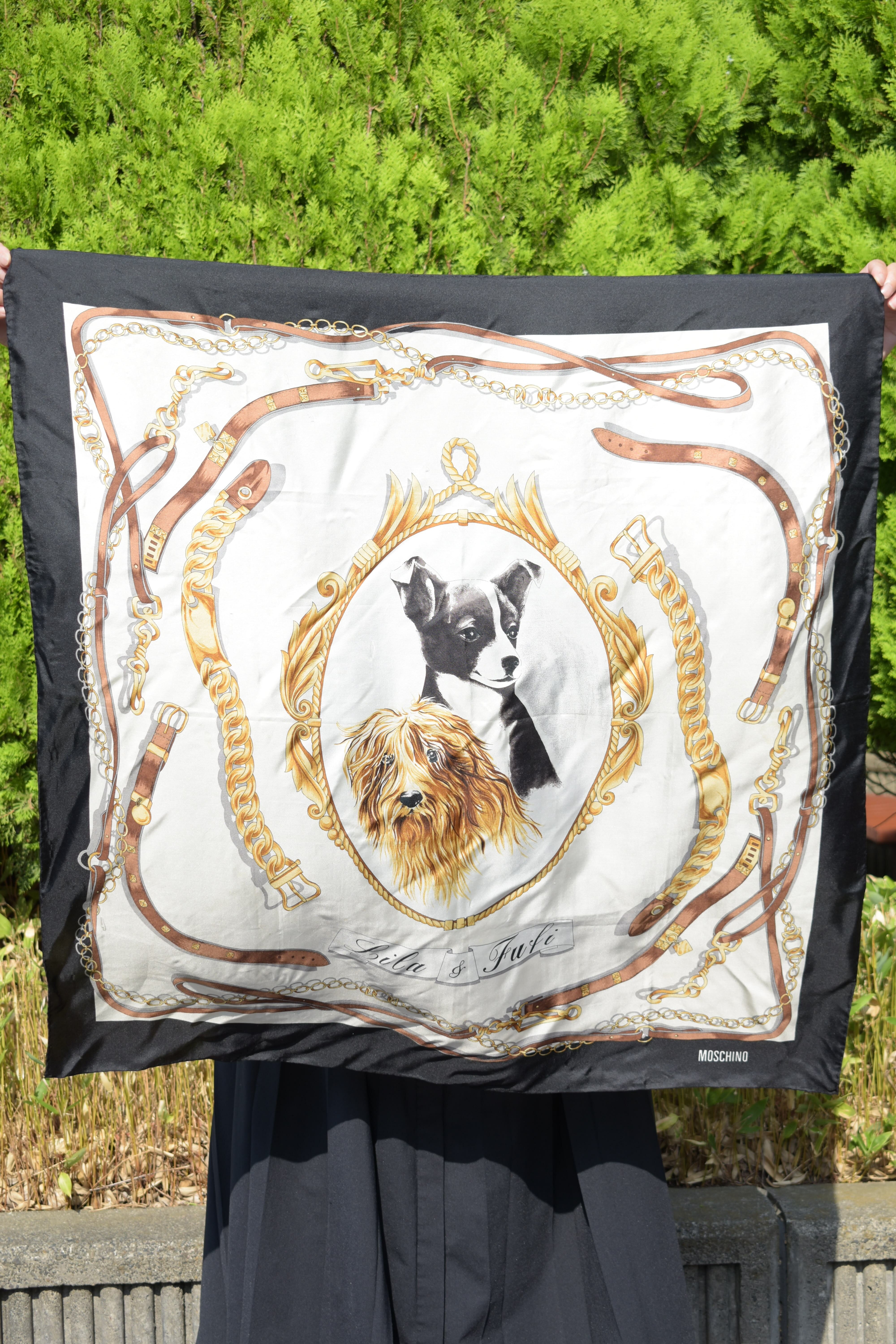 Dog-print scarf