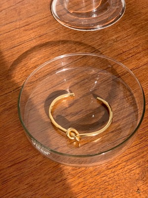 24k High quality / knot bangle bracelet【 2color 】No.B003