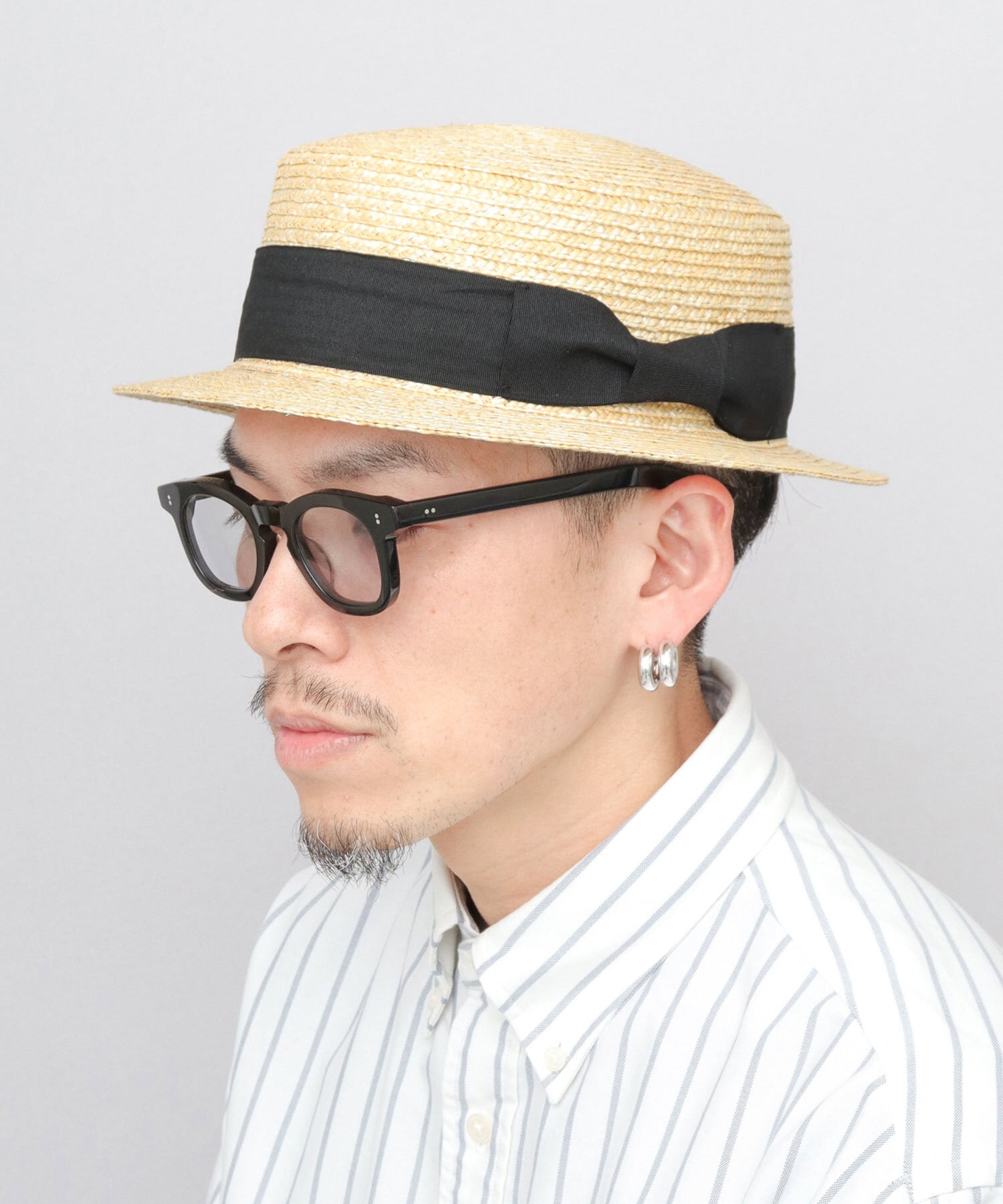 RHT-057 レックハッター ReqHatter カンカン帽 麦わら帽子 ストロー
