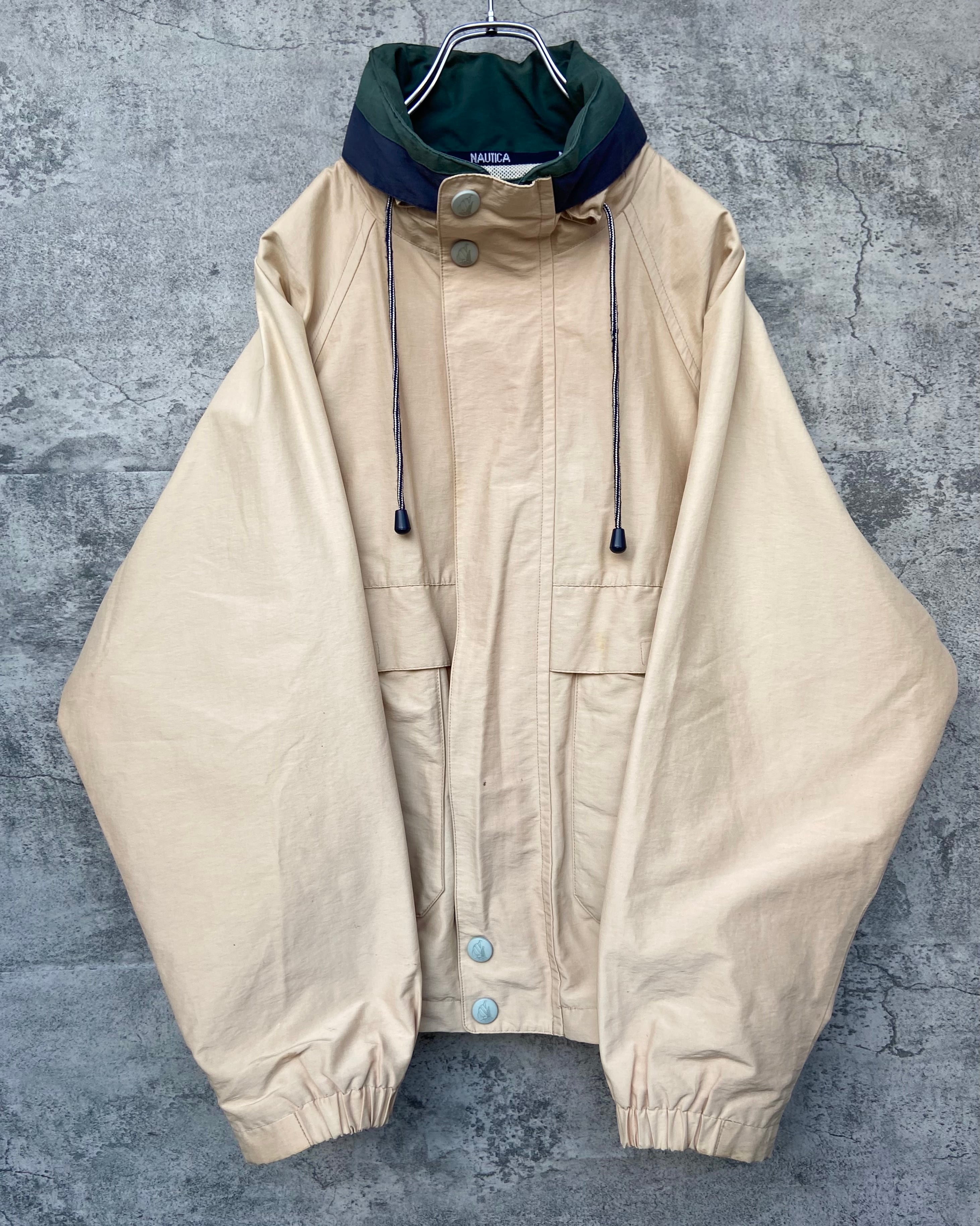 ノーティカ ナイロンジャケット 90s vintage 90s vintage ノーティカ NAUTICA 肉厚ナイロン ジャケット ベージュ