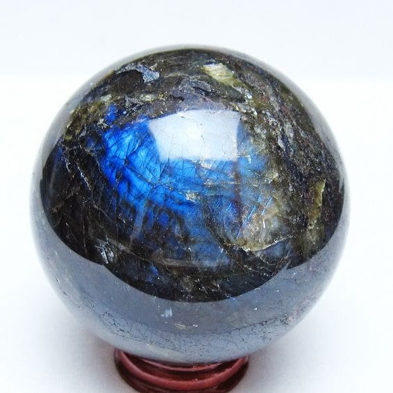 ラブラドライト 丸玉 73mm スフィア 置物 一点物 151-9121