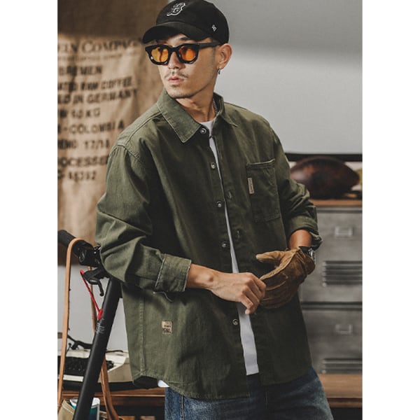 Front pocket design shirt P434