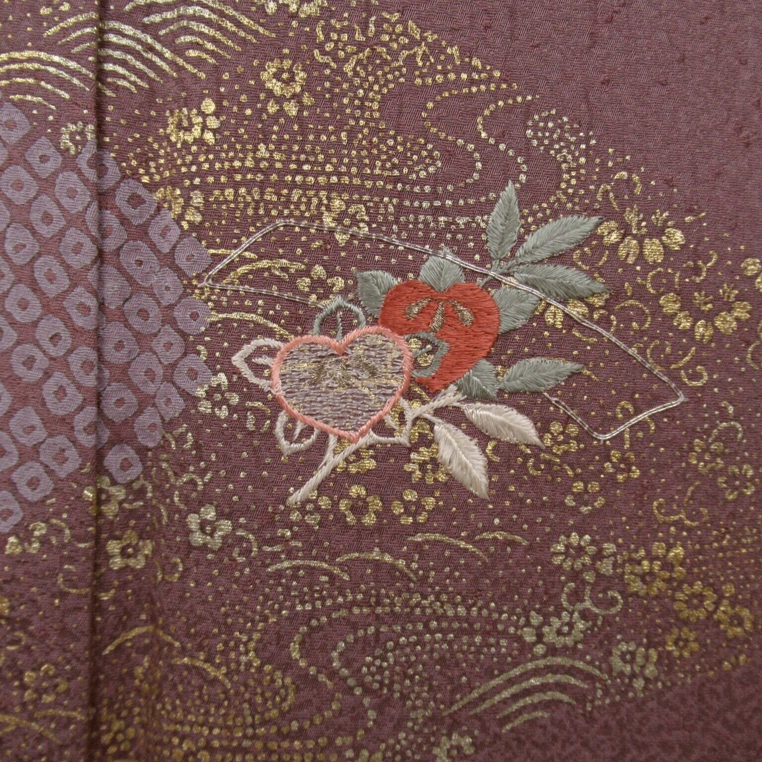 1133小豆色訪問着 単品 8e00418619c0953e422b83a820a1cc