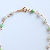 さりげなく翡翠をおしゃれに！   翡翠眼鏡留めブレスレット マルチ jade jadeite A貨翡翠 jd_br1047