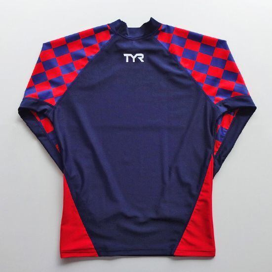 GUARD×TYR メンズ水着 ラッシュガード チェッカー柄 競泳水着