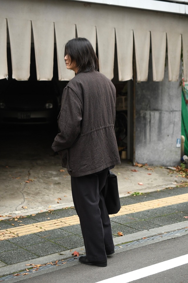KAPTAIN SUNSHINE / Cotton Drill Officer Pants (Black)