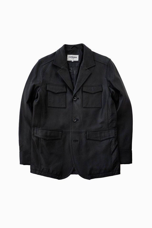 【極上レザー】 renoma HOMME 羊革 SAFARI JACKET