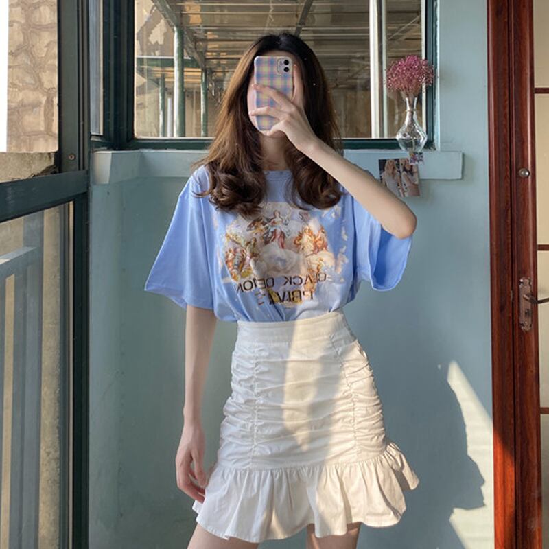 スプリングスタンダードスタイルスカート レトロ 大人ガーリー スウィート キュート カジュアル 春物 スーパーモール76792416488