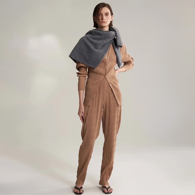 Shirring pleats blouse A00150
