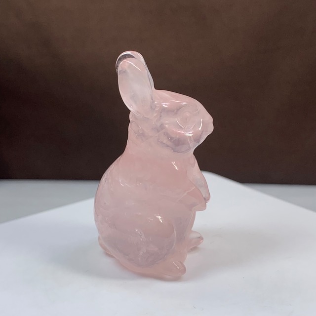 ローズクォーツうさぎさん大家族セット･お家