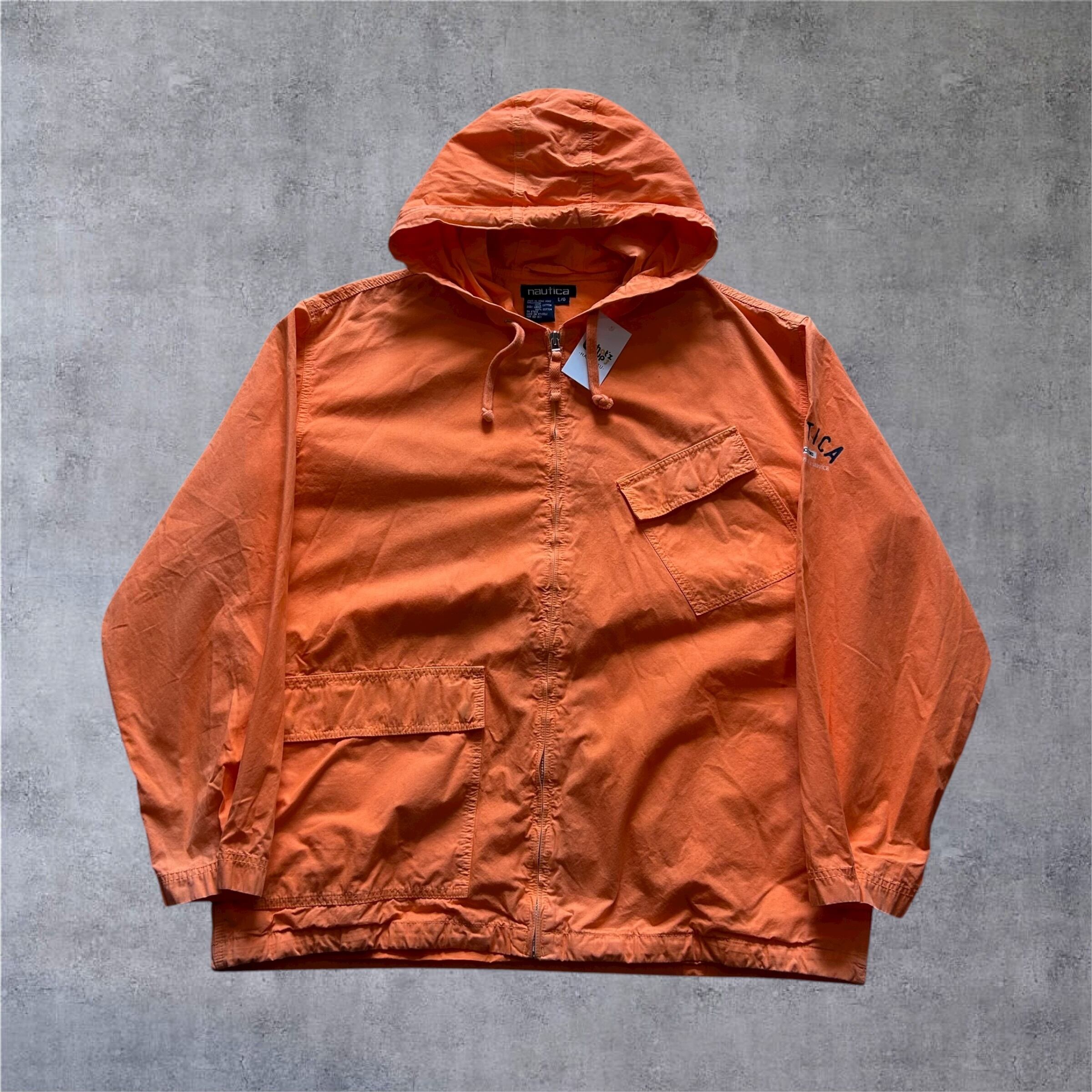 1990s Nautica "U.S.NAVY Salvage Hoodie Sampling'' Cotton Zip Up Hoodie Jacket【高円寺店】