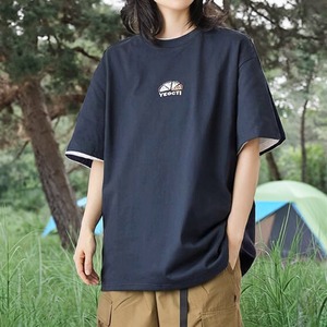 Retro creative print short sleeve T-shirt A0123