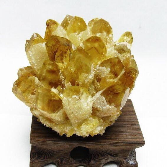 シトリン クラスター シトリンクォーツ 原石 台座付属 一点物 182-8457