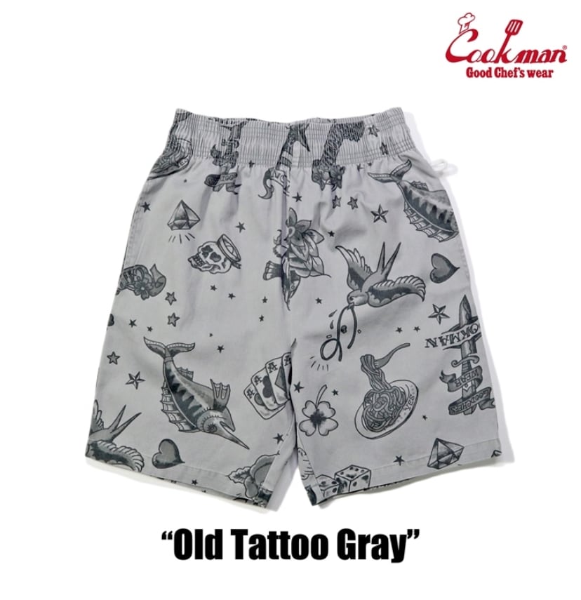 Cookman クックマン シェフ ショートパンツ Old Tattoo Gray | Meets